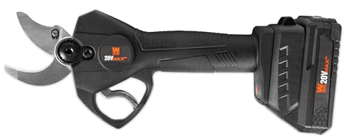 WEN 20V Max Brushless Cordless 1-3/16-Inch Pruning Shears with 2.0Ah Battery and Charger (20731)