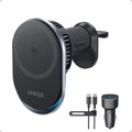 Anker Prime MagSafe Car Mount Charger, Qi2 25W Certified Wireless Car Charger with AirCool, Strong Magnets, Air Vent Mount for iPhone 17-12 Series (Check Vent Compatibility, 60W Adapter Included)