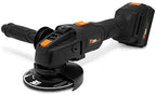 WEN Cordless Angle Grinder, Brushless with 20V Max 4.0 Ah Lithium-Ion Battery and Charger (20944), Black