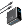 Anker MacBook Pro Charger,140W Max 4-Port GaN USB C Charger Block with Smart Display,Fast Charger USB C Power Adapter,Touch Controls for Macbook,iPad,iPhone 17/16 Series(Include 5FT Cable,Non-Battery)