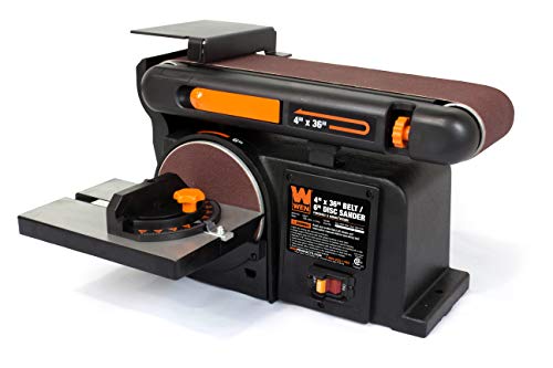 WEN Benchtop Belt and Disc Sander with 4 x 36 in. Belt, 6 in. Disc and Cast Iron Base (6502T)
