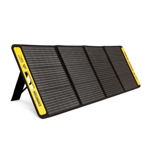 Champion Power Equipment 201246 120-Watt Portable Foldable Solar Panels with Extension Cable and Kickstand
