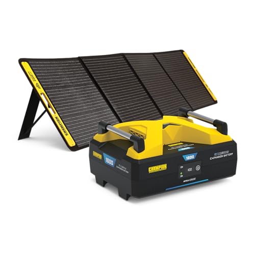 Champion Power Equipment 1638-Wh Lithium Ion Expansion Battery and 200-Watt Solar Panel