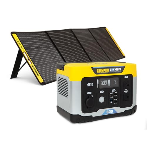 Champion Power Equipment 579-Wh Portable Solar Power Station and 200-Watt Solar Panel
