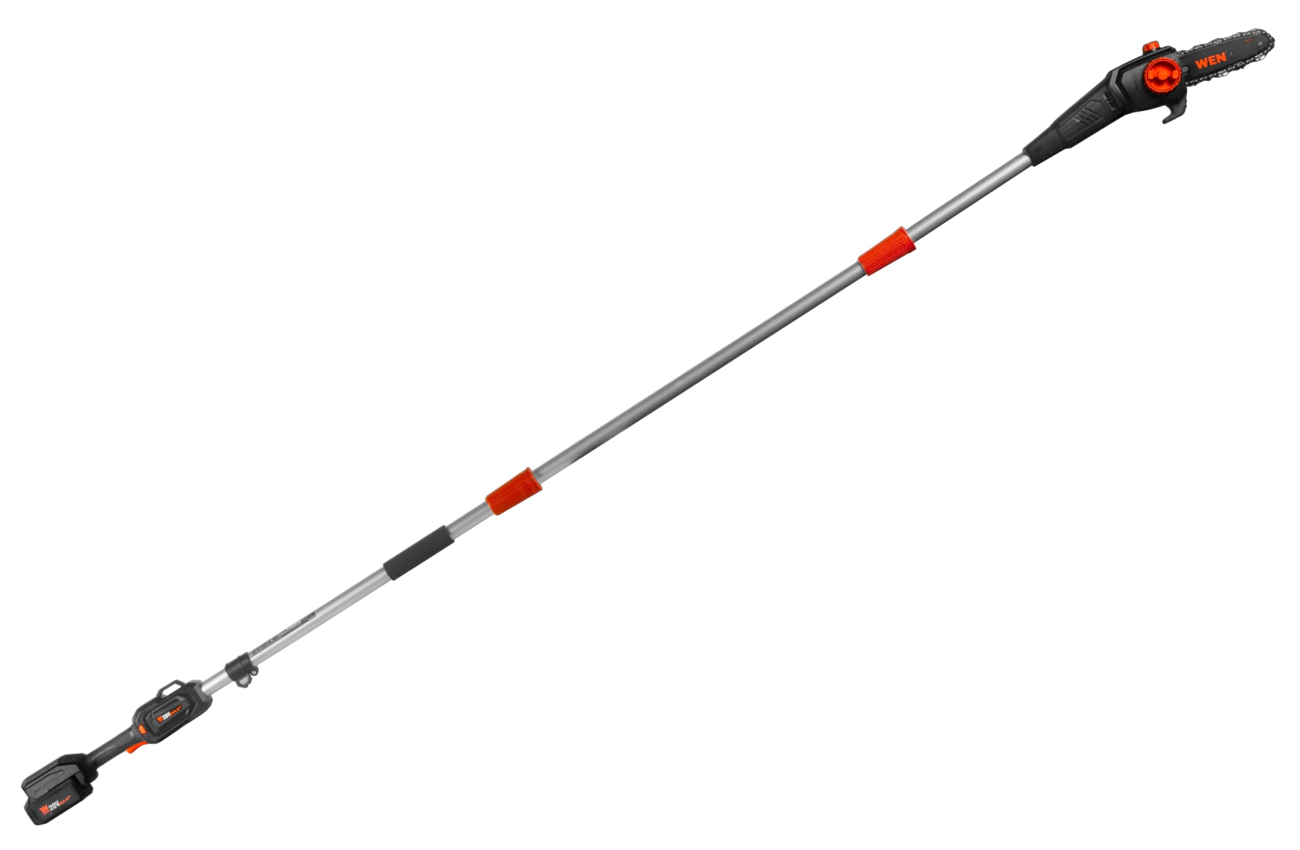 WEN 4019 6-Amp 8-Inch Electric Telescoping Pole Saw, Corded electric - Black&orange