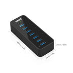 Anker Powered USB Hub for Laptop, 7 Ports USB 3.0 Data Hub, with 36W Power Adapter and BC 1.2 Charging Port for iPhone 7/6s Plus, iPad Air 2, Galaxy S Series, Note Series, Mac, PC, USB-Flash Drives