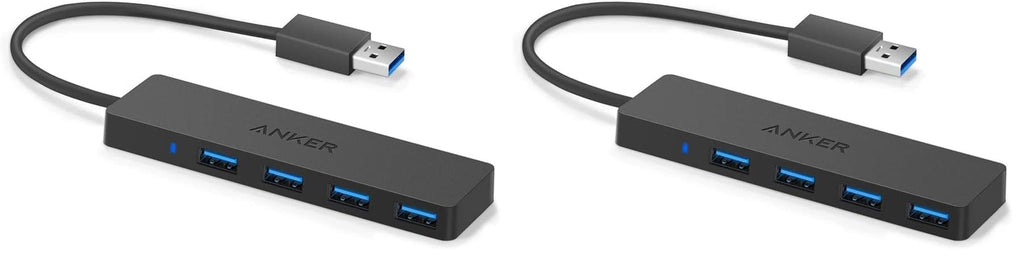 Anker USB Hub 4 Ports with 5Gbps Data Transfer, Multiple USB 3.0 Hub, USB Splitter for Laptop, Extender for A Port Laptop, PC, Desktop and More [Charging Not Supported](0.7 ft USB-A)
