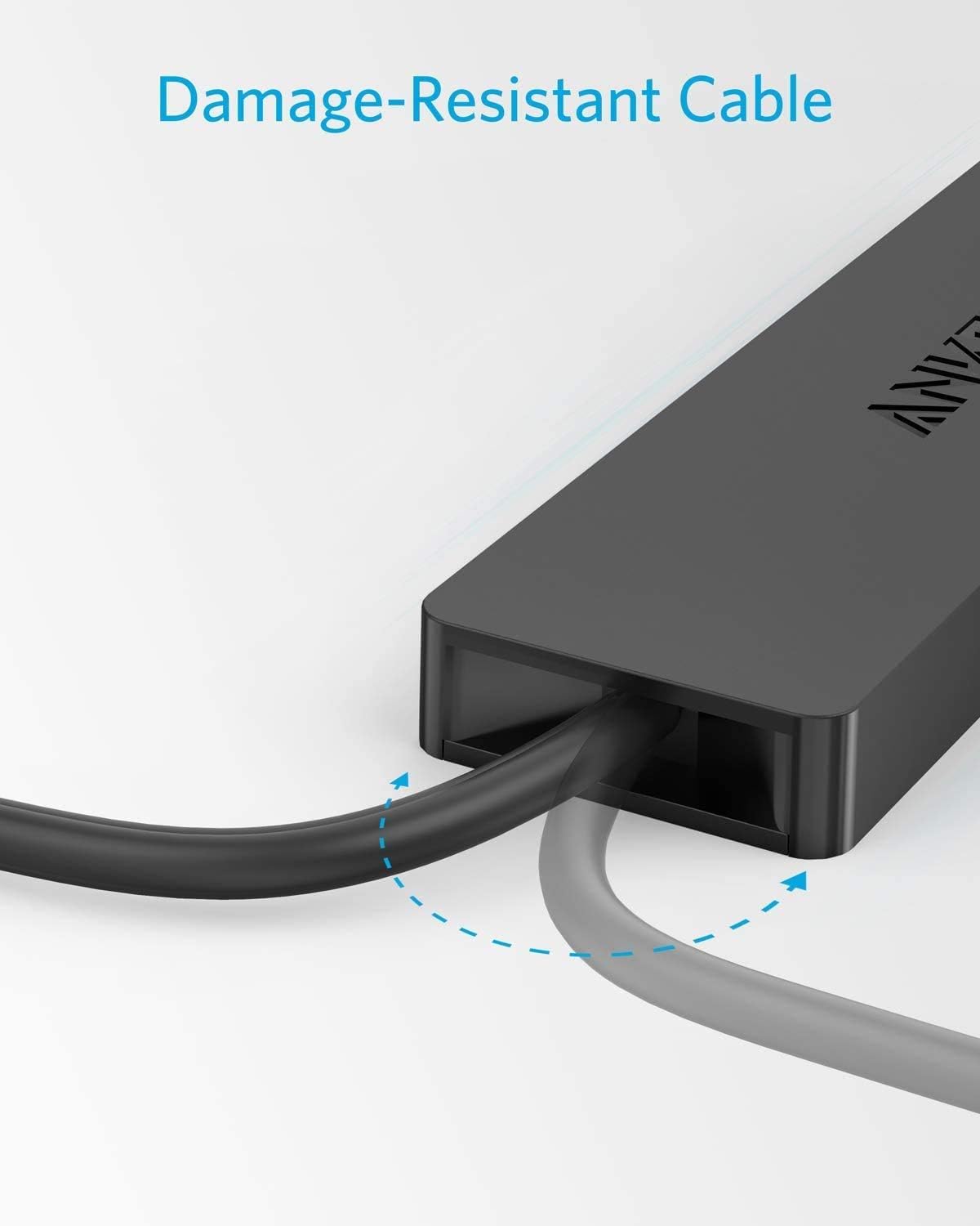 Anker USB Hub 4 Ports with 5Gbps Data Transfer, Multiple USB 3.0 Hub, USB Splitter for Laptop, Extender for A Port Laptop, PC, Desktop and More [Charging Not Supported](0.7 ft USB-A)