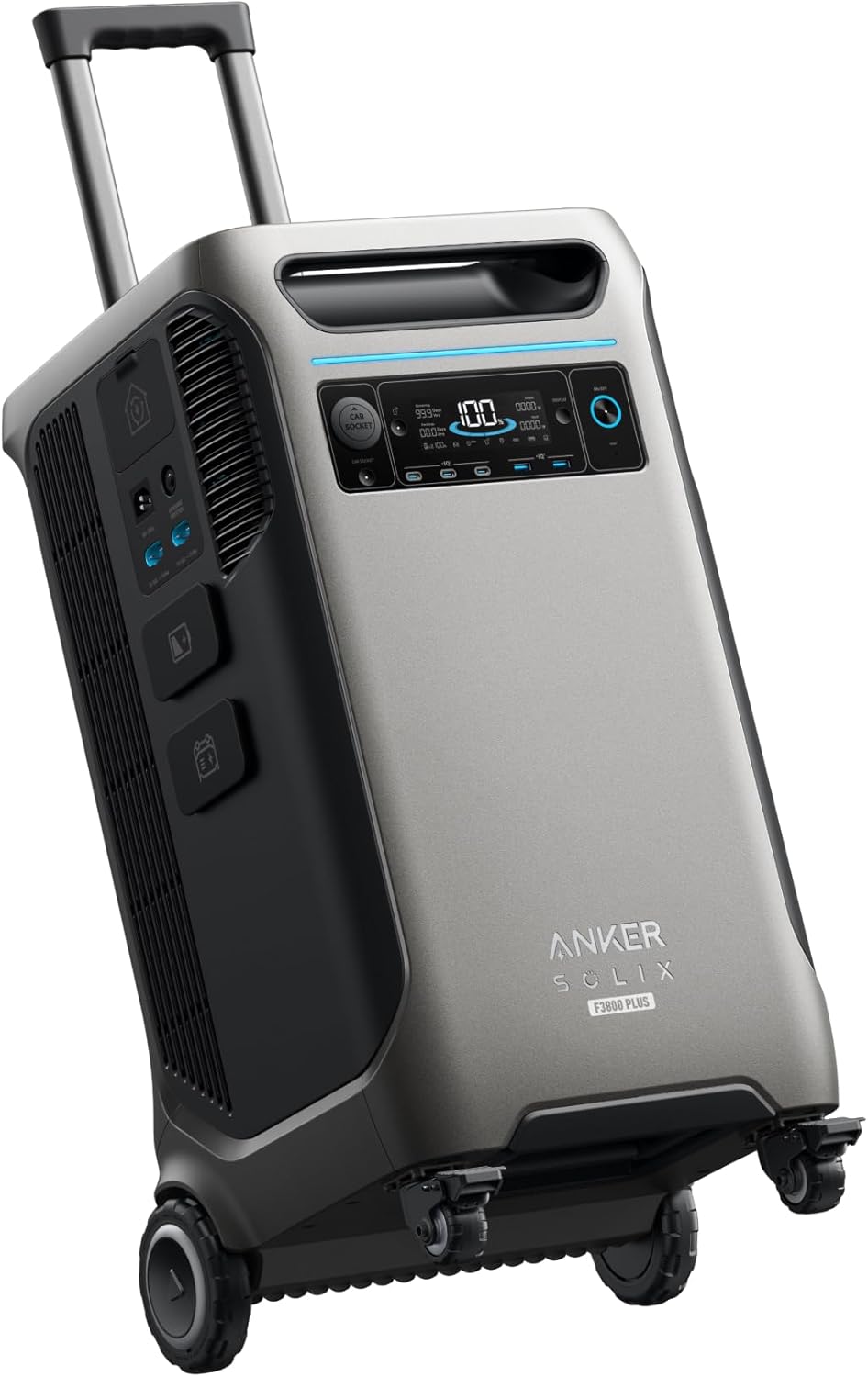 Anker SOLIX F3800 Plus Portable Power Station with Home Power Panel and 400W Solar Panel, 3840Wh, 6000W AC Output, Generators for Home Use, 3,200W Solar Input, For Power Outages and Emergencies