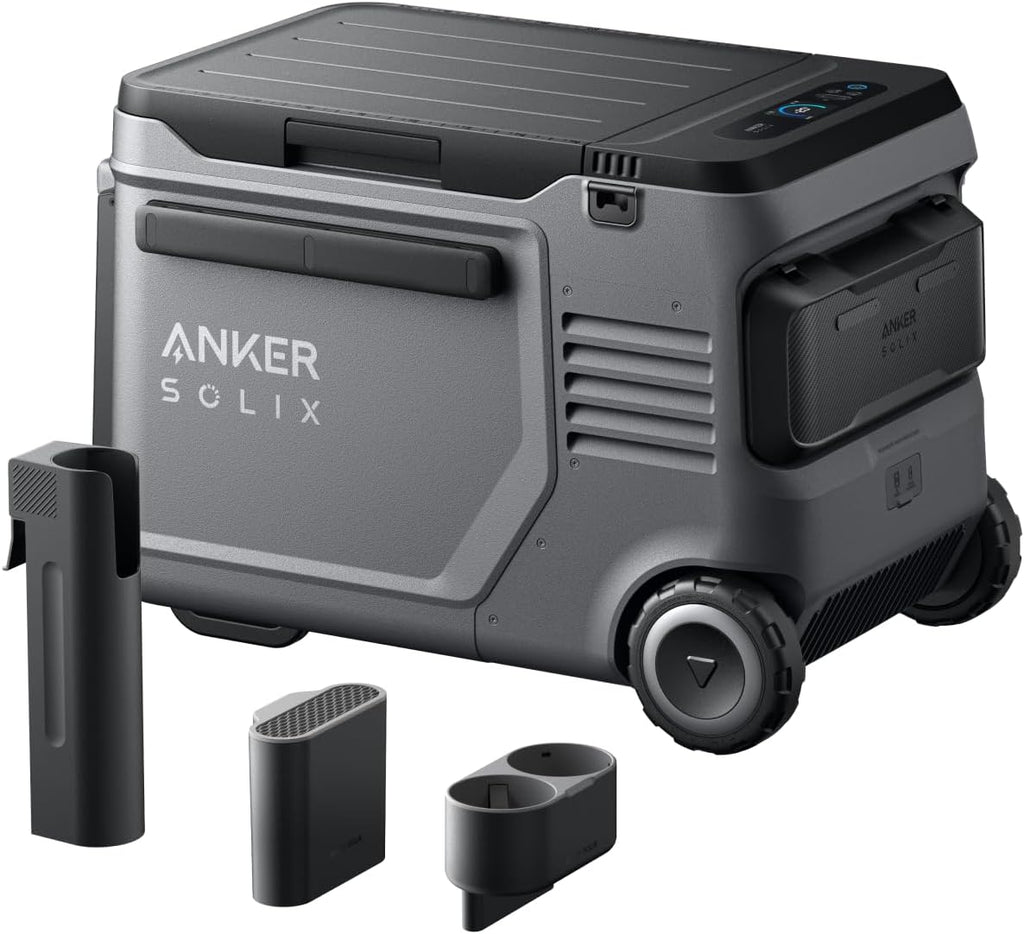 Anker SOLIX EverFrost 2 40L Cooler with Extra Battery, 61 qt Car Refrigerator, Electric Cooler with 288Wh Battery, Powered by AC/DC or Solar,for Outdoor Camping, Travel, and Fishing, Fits in Trucks