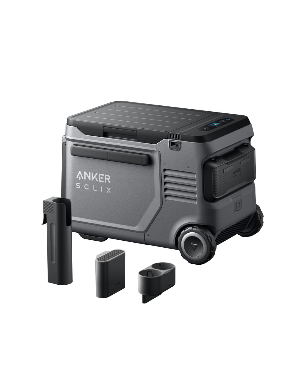 Anker SOLIX EverFrost 2 58L Cooler with Extra Battery, 61 qt Car Refrigerator, Electric Cooler with 288Wh Battery, Powered by AC/DC or Solar,for Outdoor Camping, Travel, and Fishing, Fits in Trucks