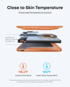 Anker Nano MagSafe Portable Charger, Ultra-Slim 5,000mAh Magnetic Wireless Power Bank, Qi2-Certified 15W Max, Compact for Travel, Ergonomic Design, for iPhone 17/16 Series, and More