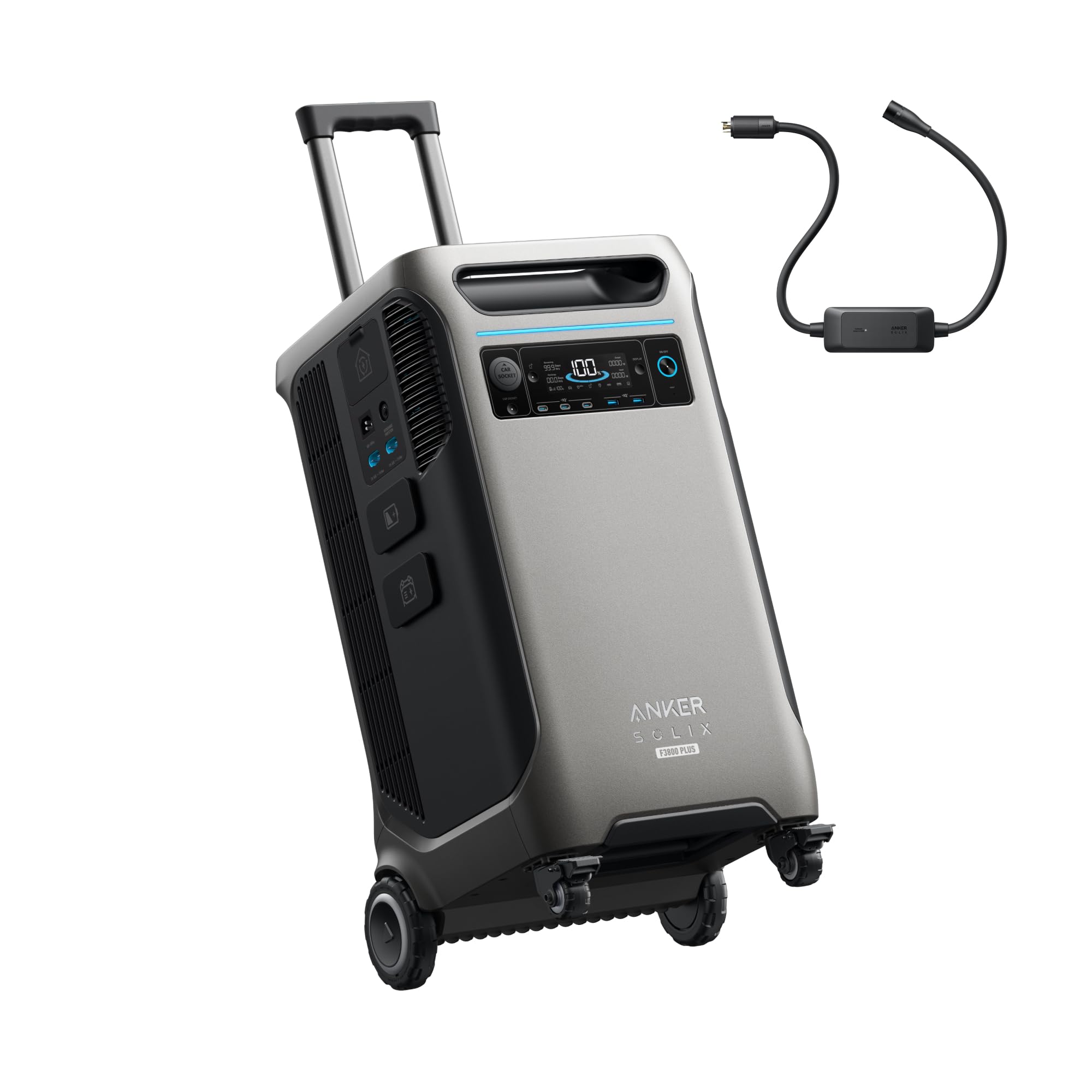 Anker SOLIX F3800 Plus Portable Power Station (2025 NEW), 3,840Wh, 3,200W Solar Input, Generators for Home Use, Expandable to 53kWh, Works with Generator, For Power Outages, RVs, and Emergencies