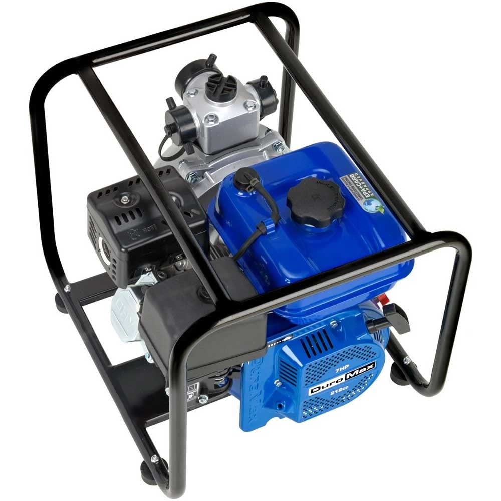 DuroMax XP652WP 208cc 158-Gpm 3600-Rpm 2-Inch Gasoline Engine Portable Water Pump, 50 State Approved, XP652WP, Blue