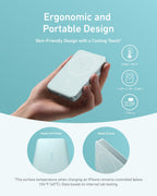 Anker MagGo Power Bank, Slim 10,000mAh Magnetic Battery Pack, Qi2 Certified 15W Ultra-Fast MagSafe Compatible Portable Charger, Ergonomic Design, for iPhone17/16/15/14 Series, and More