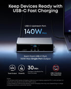 Anker Docking Station (DL6350), 10-Port Triple Display with Displaylink, Docking Station with Dual HDMI and DisplayPort for Windows Laptops, MacBook Air/Pro and More