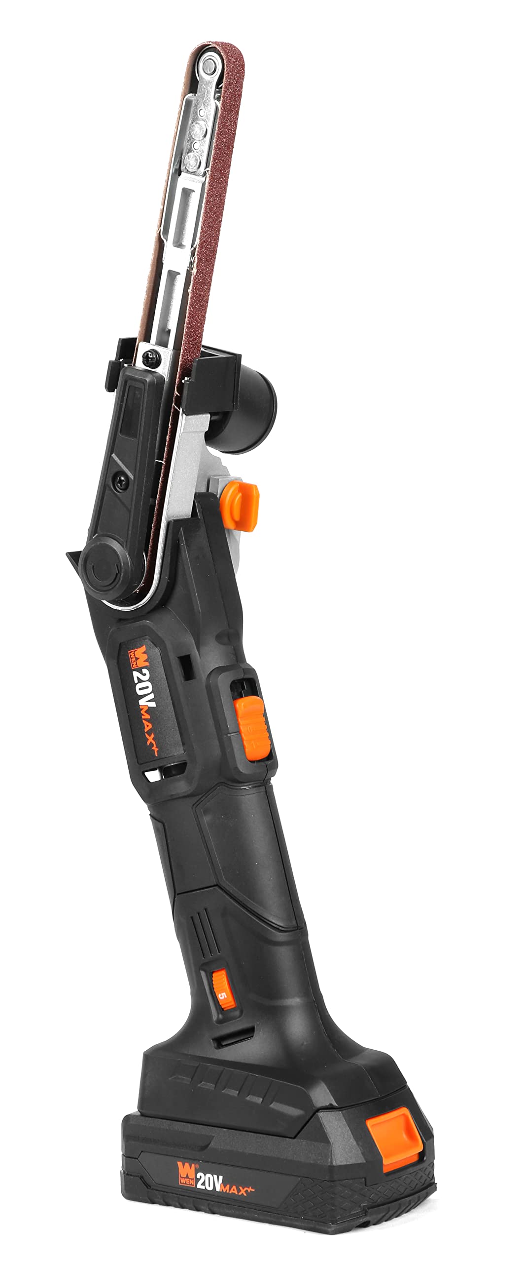 WEN Cordless Detail File Sander, Variable Speed with 20V Max 2.0 Ah Lithium-Ion Battery and Charger (20437)