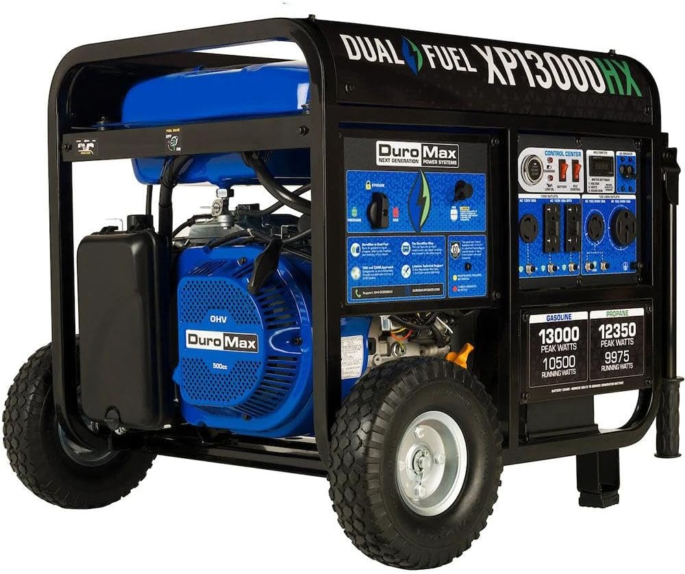 DuroMax XP15000HXT+ 15,000 Watt Portable Tri Fuel EFI Portable Generator - 50 State Approved