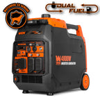 WEN Quiet and Lightweight 4800-Watt Dual Fuel RV-Ready Electric Start Portable Inverter Generator with Fuel Shut Off and CO Watchdog (DF480iX)
