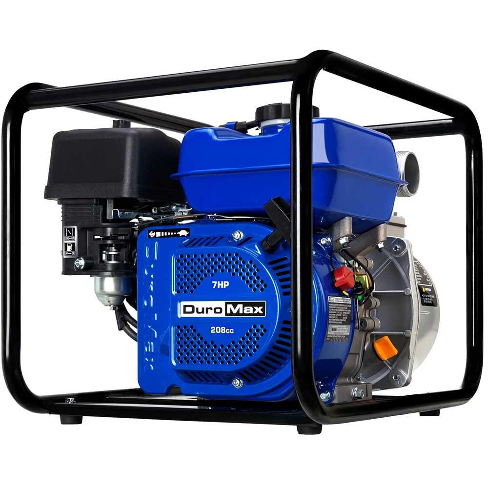 DuroMax XP702HP 208cc 7-HP 2-Inch 70-GPM Gas Powered High Pressure Water Pump, 50 State Approved, XP702HP, Blue