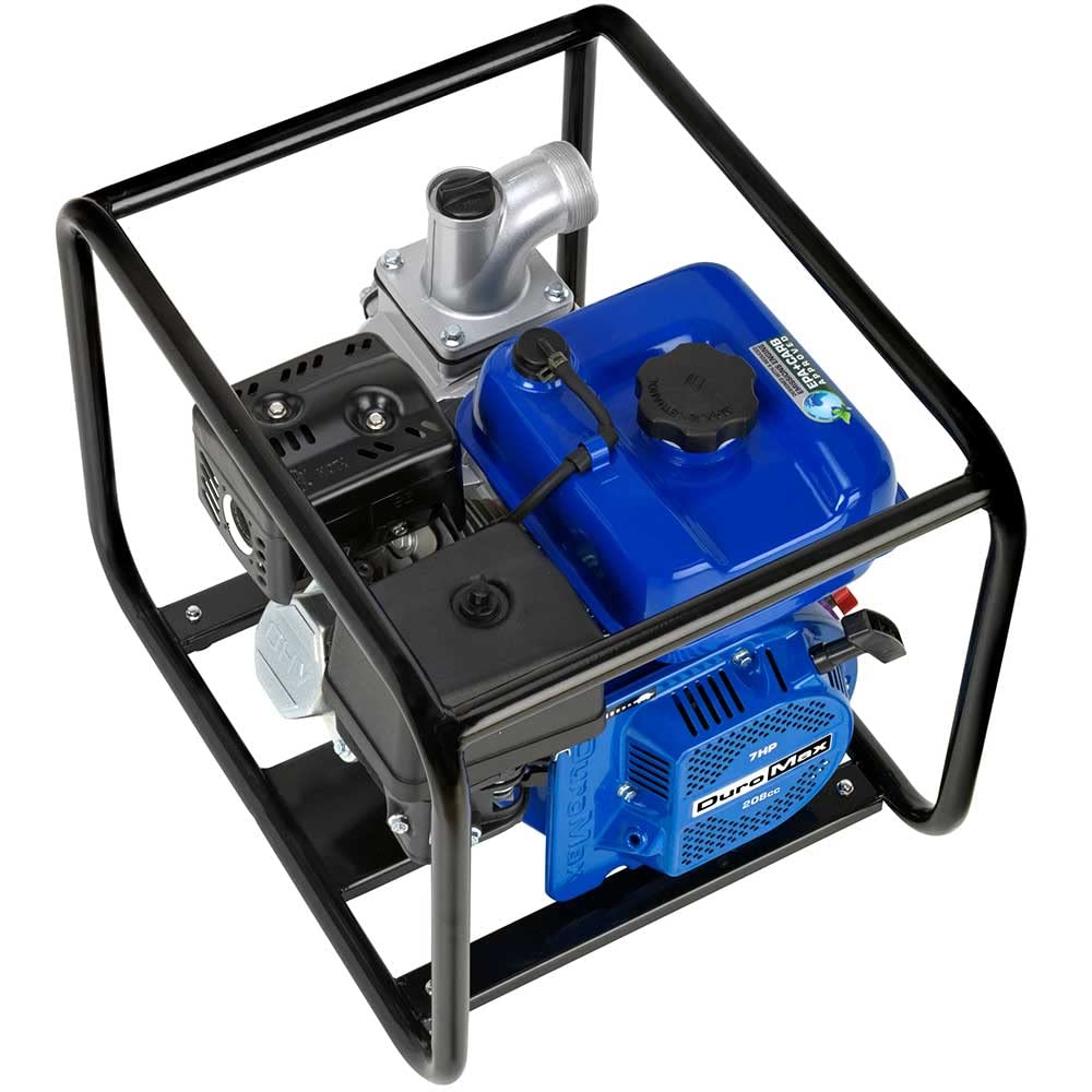 DuroMax XP652WP 208cc 158-Gpm 3600-Rpm 2-Inch Gasoline Engine Portable Water Pump, 50 State Approved, XP652WP, Blue