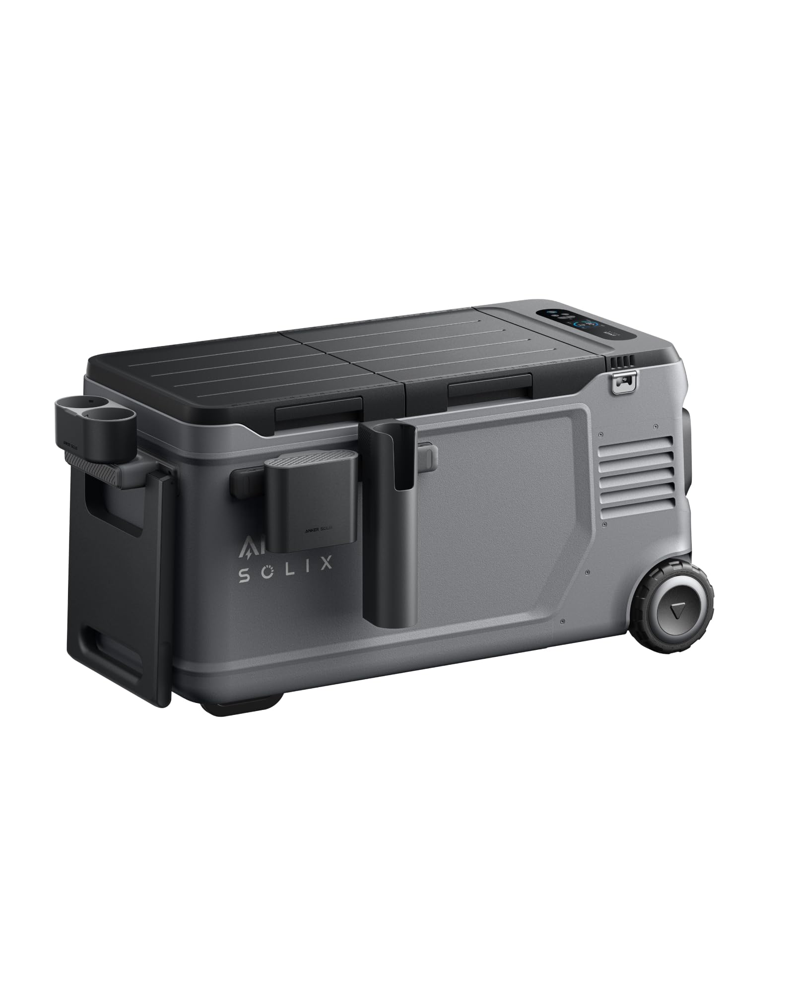 Anker SOLIX EverFrost 2 58L Cooler with Extra Battery, 61 qt Car Refrigerator, Electric Cooler with 288Wh Battery, Powered by AC/DC or Solar,for Outdoor Camping, Travel, and Fishing, Fits in Trucks