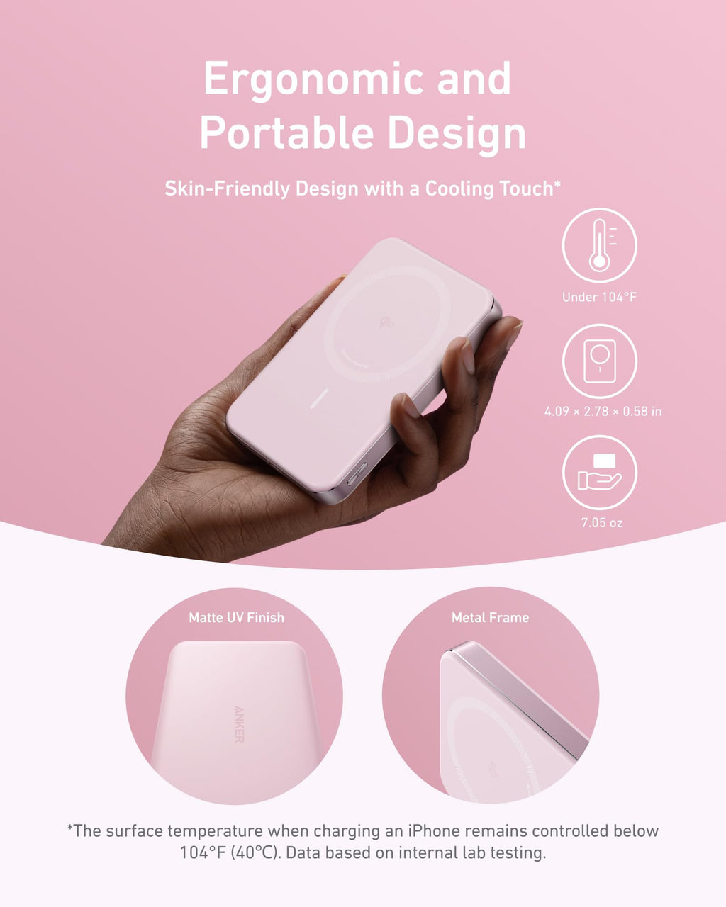 Anker MagGo Power Bank, Slim 10,000mAh Magnetic Battery Pack, Qi2 Certified 15W Ultra-Fast MagSafe Compatible Portable Charger, Ergonomic Design, for iPhone17/16/15/14 Series, and More