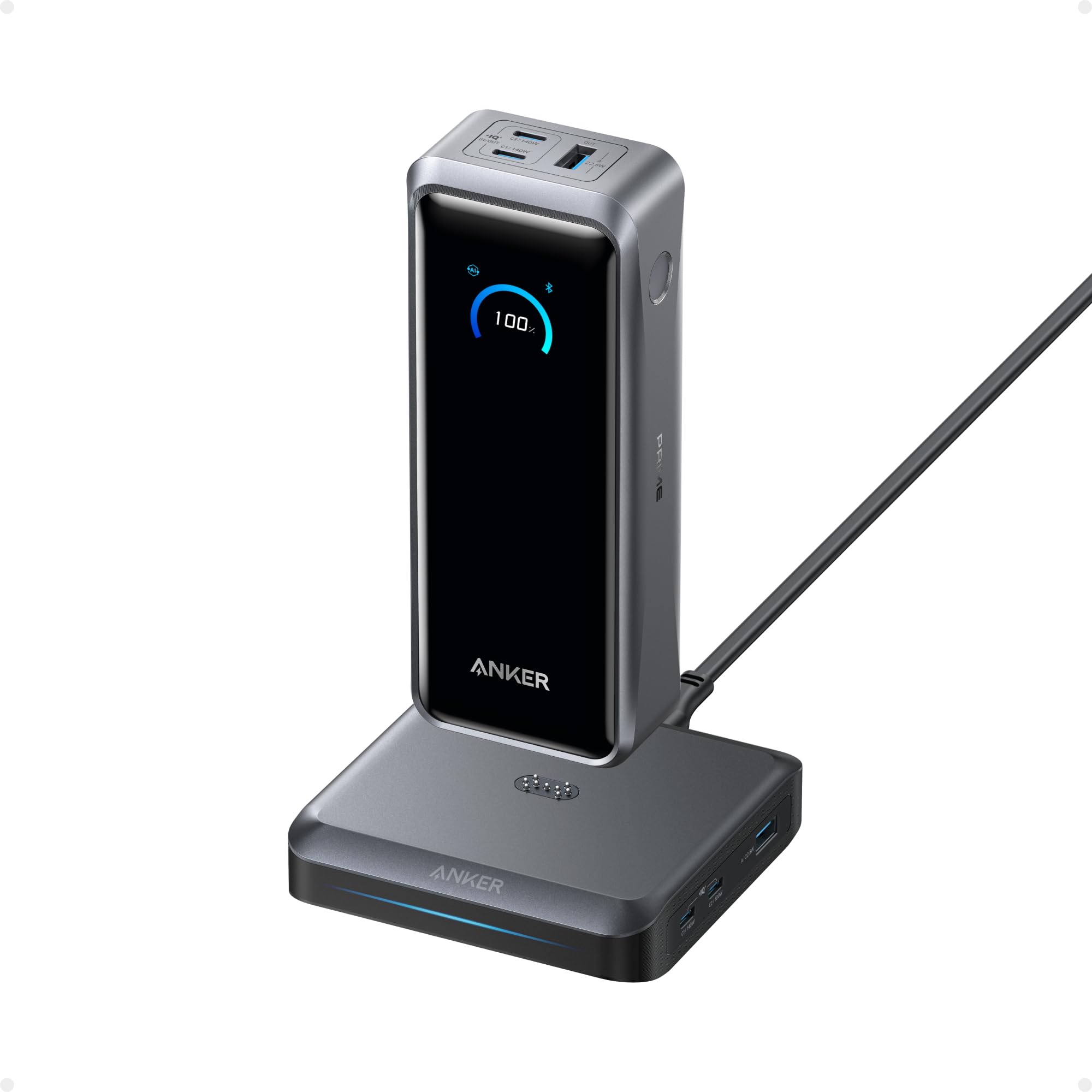 Anker Prime Power Bank, 26,250mAh 3-Port Portable Charger with 300W Max Output, Two-Way Charging, TSA-Approved, App Control, for MacBook, iPhone 17/16 Series, and More (Base Not Included)