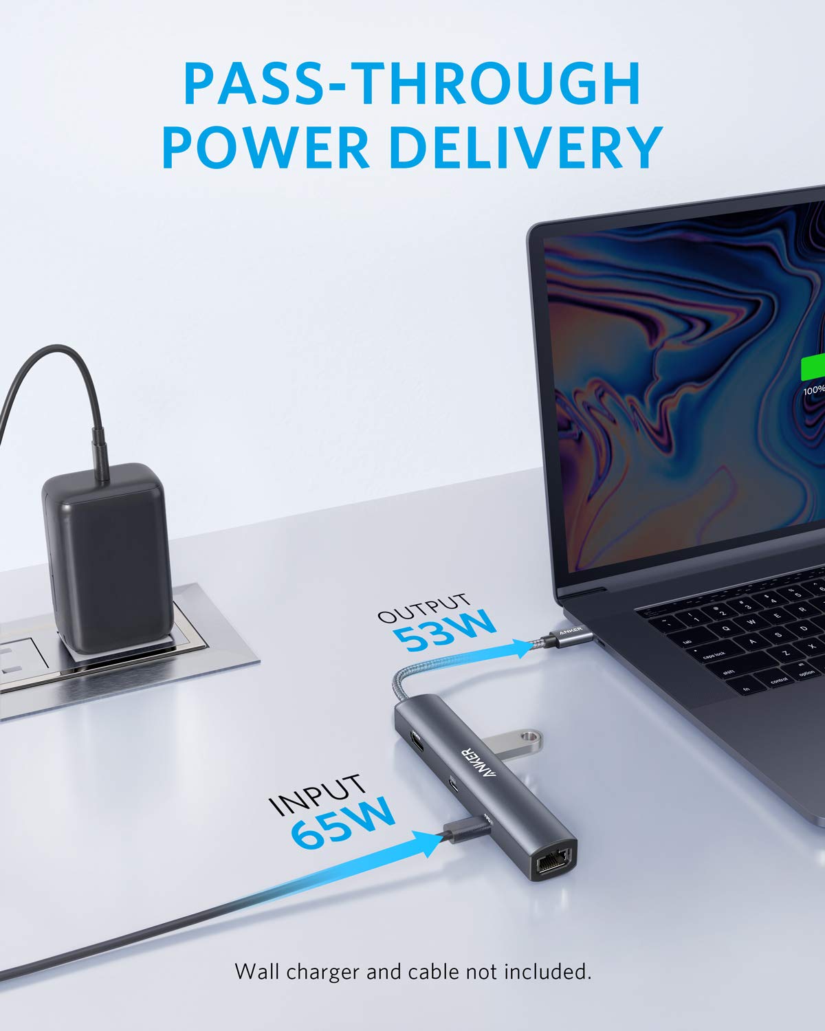 Anker 6-in-1 USB C Hub with Ethernet, USB C to 4K HDMI Multiport Adapter, 1Gbps Ethernet, 65W Power Delivery, 1xUSB-C & 2xUSB-A Ports for MacBook Air, iPad Pro, XPS, Home Office and More