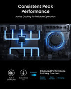 Anker Prime Docking Station (DL7400), 14-Port Triple Display with DisplayLink, 140W Max, Smart Display, Triple 4K 60Hz, Cooling Fan, for Windows Laptops (The Latest DisplayLink Driver Must Installed)