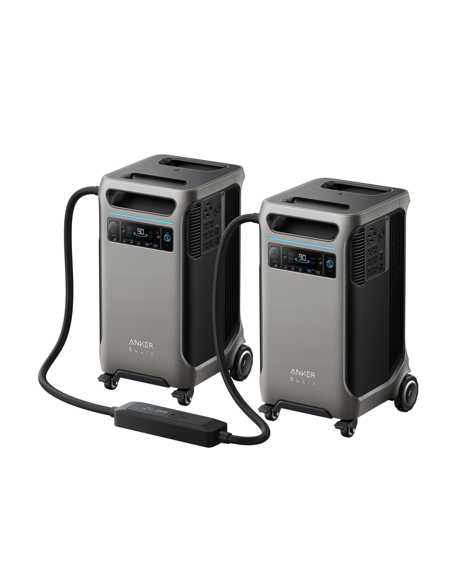 Anker SOLIX F3800 Portable Power Station with 400W Solar Panel, 3840Wh LiFePO4 Battery, 6000W AC output with 120V/240V, Solar Generator for Home Use, RV, Emergencies, Power Outages, Outdoor Camping