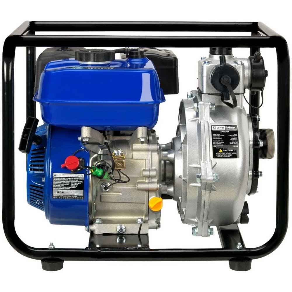 DuroMax XP652WP 208cc 158-Gpm 3600-Rpm 2-Inch Gasoline Engine Portable Water Pump, 50 State Approved, XP652WP, Blue