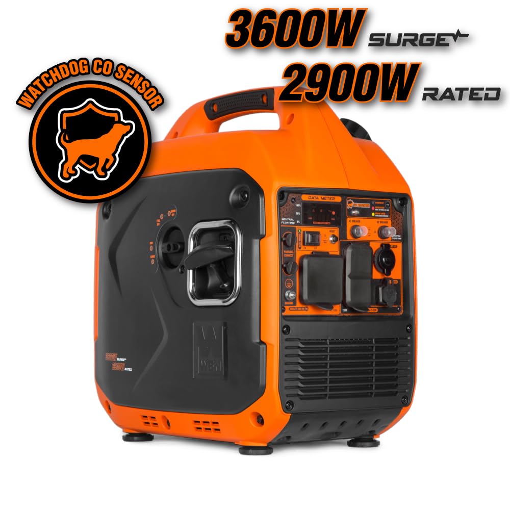 WEN 3600-Watt Portable Inverter Generator, RV-Ready, Quiet and Lightweight with Fuel Shut Off (56360i)