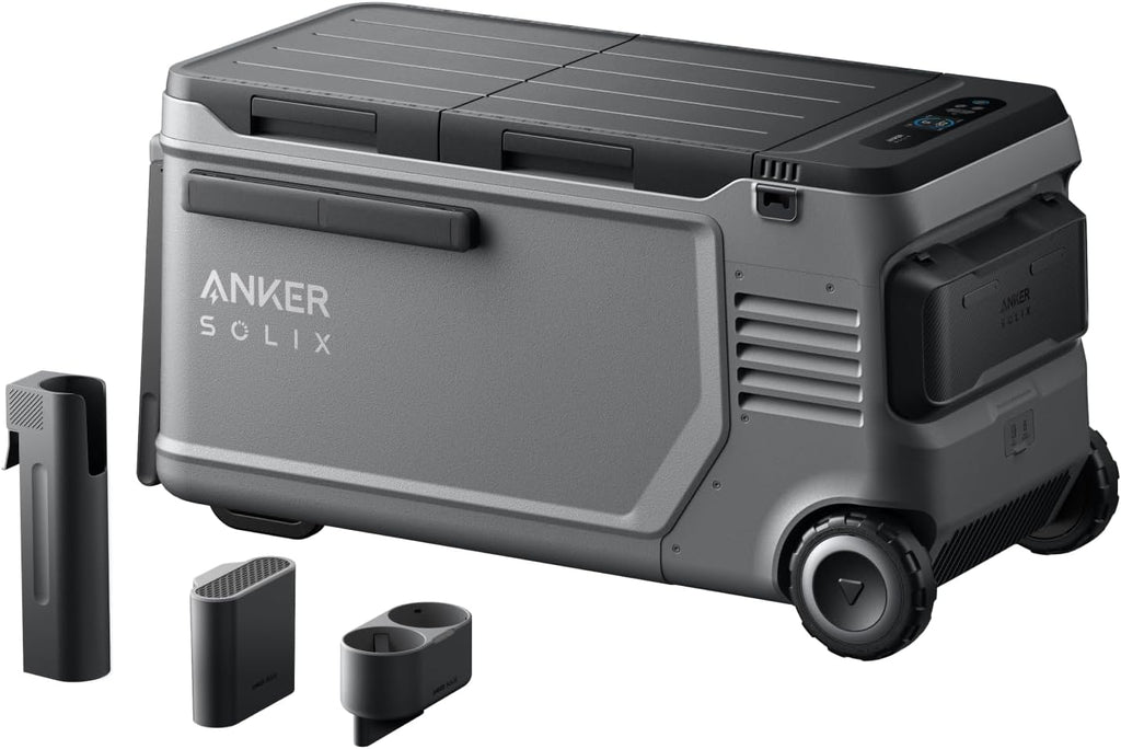 Anker SOLIX EverFrost 2 40L Cooler with Extra Battery, 61 qt Car Refrigerator, Electric Cooler with 288Wh Battery, Powered by AC/DC or Solar,for Outdoor Camping, Travel, and Fishing, Fits in Trucks