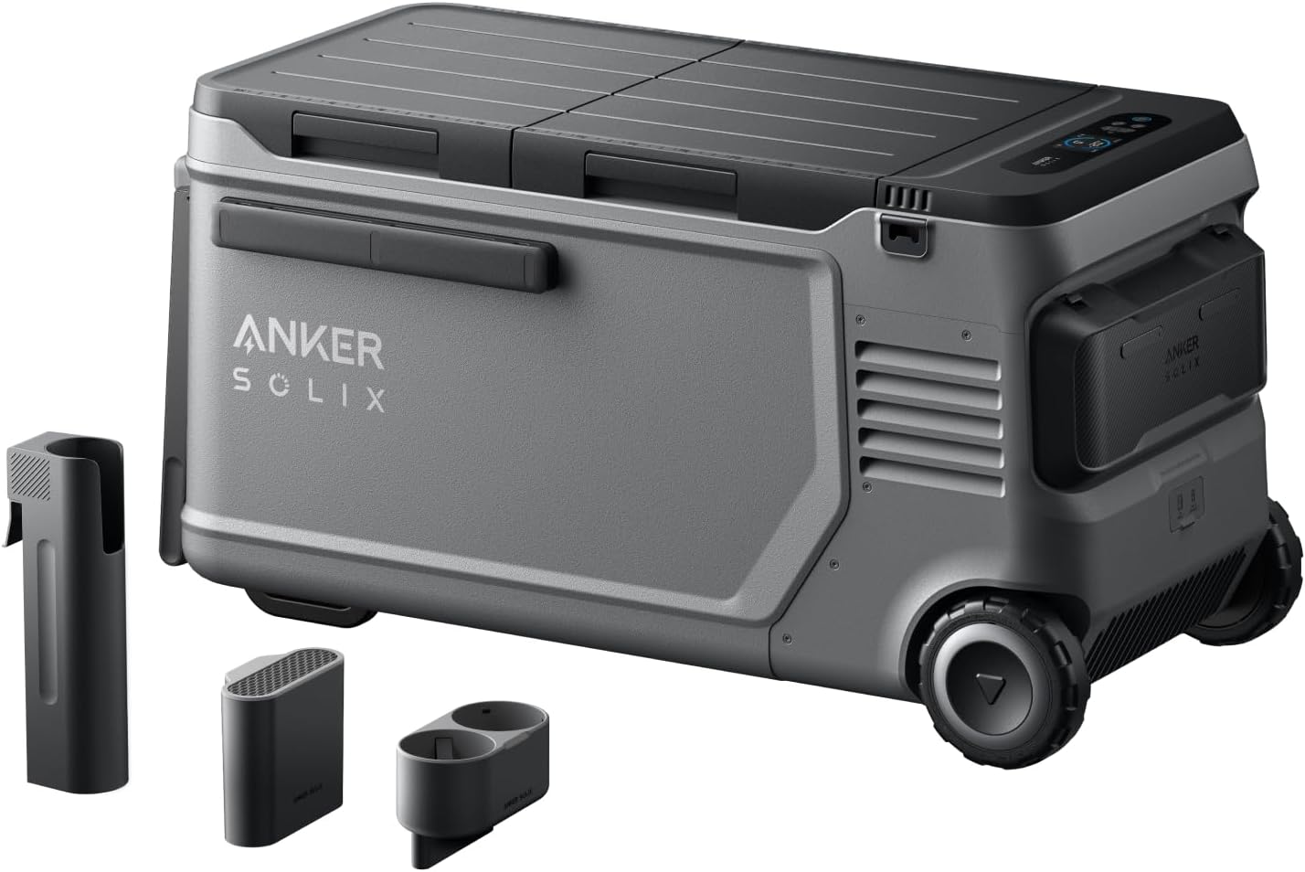 Anker SOLIX EverFrost 2 40L Cooler with Extra Battery, 61 qt Car Refrigerator, Electric Cooler with 288Wh Battery, Powered by AC/DC or Solar,for Outdoor Camping, Travel, and Fishing, Fits in Trucks