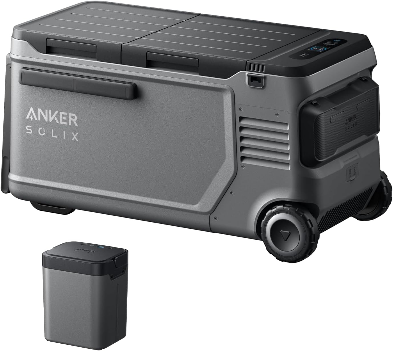 Anker SOLIX EverFrost 2 40L Cooler with Road Trip Kit, 61 qt Car Refrigerator, Electric Cooler with 288Wh Battery, Powered by AC/DC or Solar,for Outdoor Camping, Travel, and Fishing, Fits in Trucks