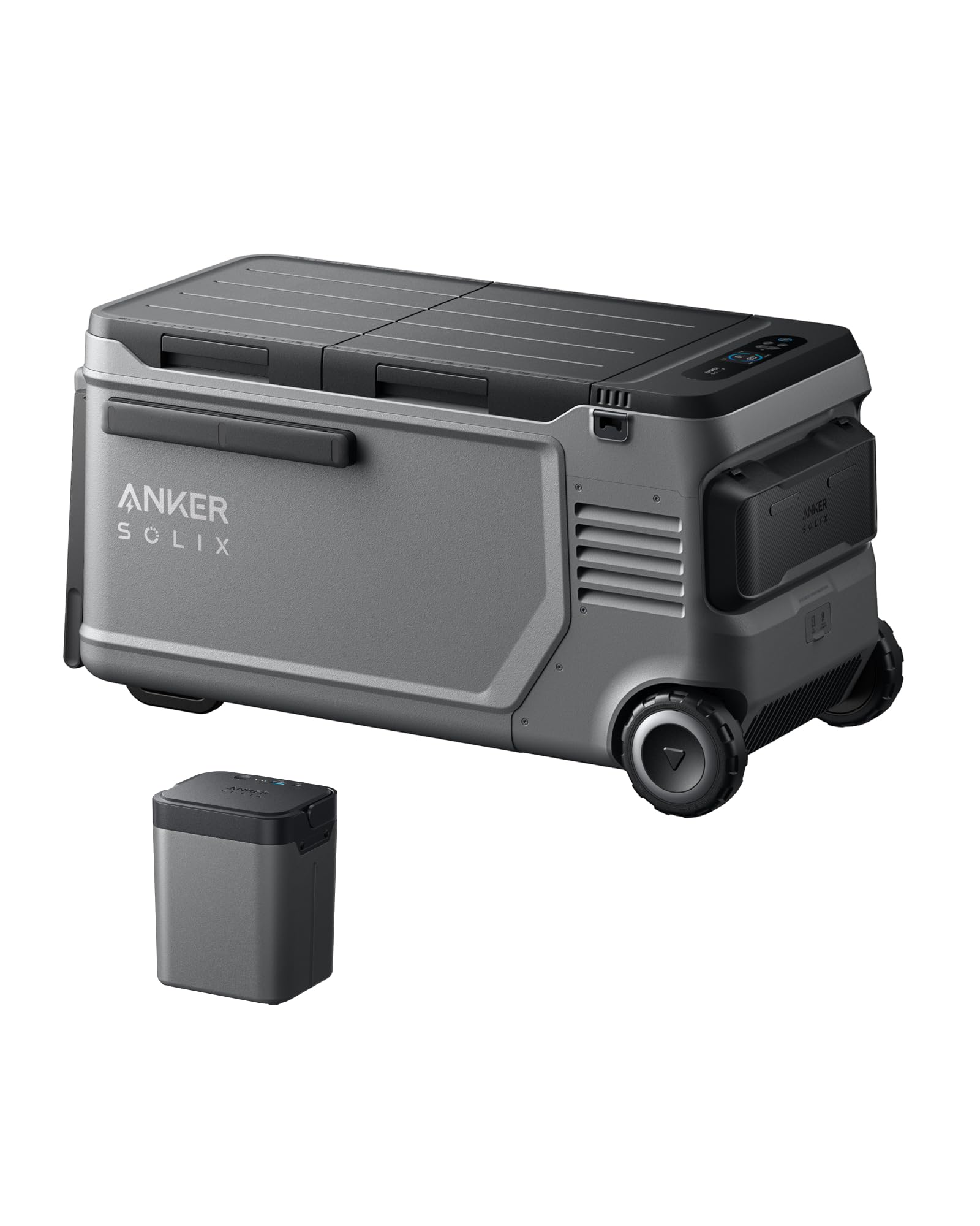 Anker SOLIX EverFrost 2 40L Cooler with Road Trip Kit, 61 qt Car Refrigerator, Electric Cooler with 288Wh Battery, Powered by AC/DC or Solar,for Outdoor Camping, Travel, and Fishing, Fits in Trucks