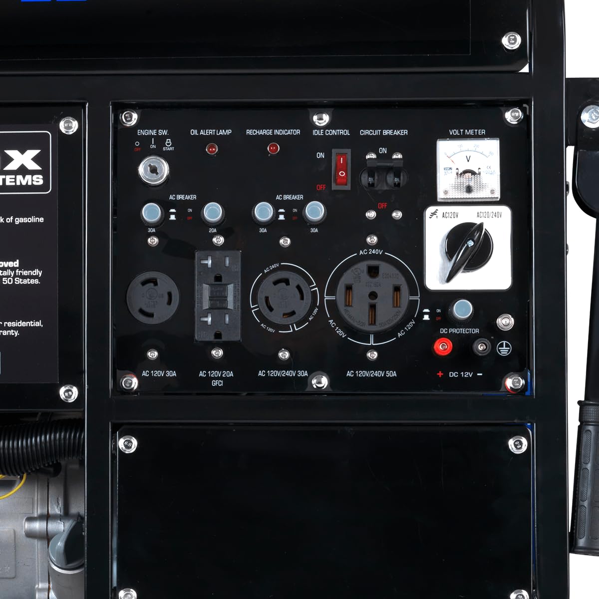 DuroMax XP12000EH 12,000-Watt Dual Fuel Portable Generator – Gas & Propane, Electric Start, Whole Home Backup Power, Transfer Switch Ready, RV & Emergency Ready
