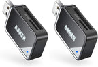 Anker USB 3.0 Micro SD Card Reader, 5Gbps 2-in-1 SD Card Reader to USB Adapter for SDXC, SDHC, MMC, RS-MMC, Micro SDXC, Micro SD, Micro SDHC, UHS-I Cards - USB A CardReader