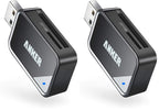 Anker USB 3.0 Micro SD Card Reader, 5Gbps 2-in-1 SD Card Reader to USB Adapter for SDXC, SDHC, MMC, RS-MMC, Micro SDXC, Micro SD, Micro SDHC, UHS-I Cards - USB A CardReader