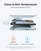 Anker Nano MagSafe Portable Charger, Ultra-Slim 5,000mAh Magnetic Wireless Power Bank, Qi2-Certified 15W Max, Compact for Travel, Ergonomic Design, for iPhone 17/16 Series, and More