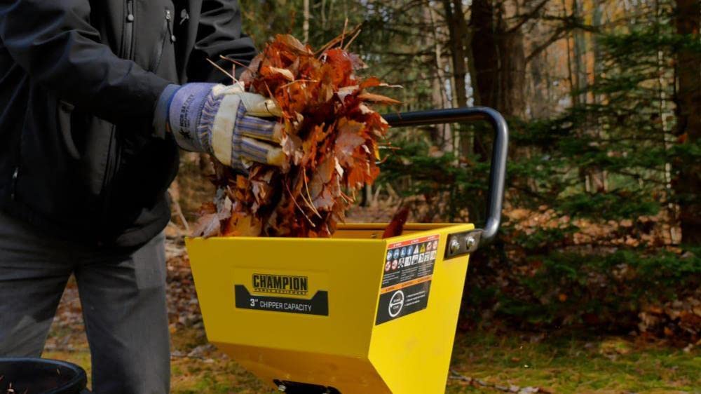 Champion Power Equipment 3-Inch Portable Chipper-Shredder with Collection Bag