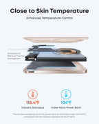 Anker Nano MagSafe Portable Charger, Ultra-Slim 5,000mAh Magnetic Wireless Power Bank, Qi2-Certified 15W Max, Compact for Travel, Ergonomic Design, for iPhone 17/16 Series, and More