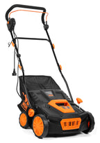 WEN DT1516 16-Inch 15-Amp 2-in-1 Electric Dethatcher and Scarifier with Collection Bag, Black