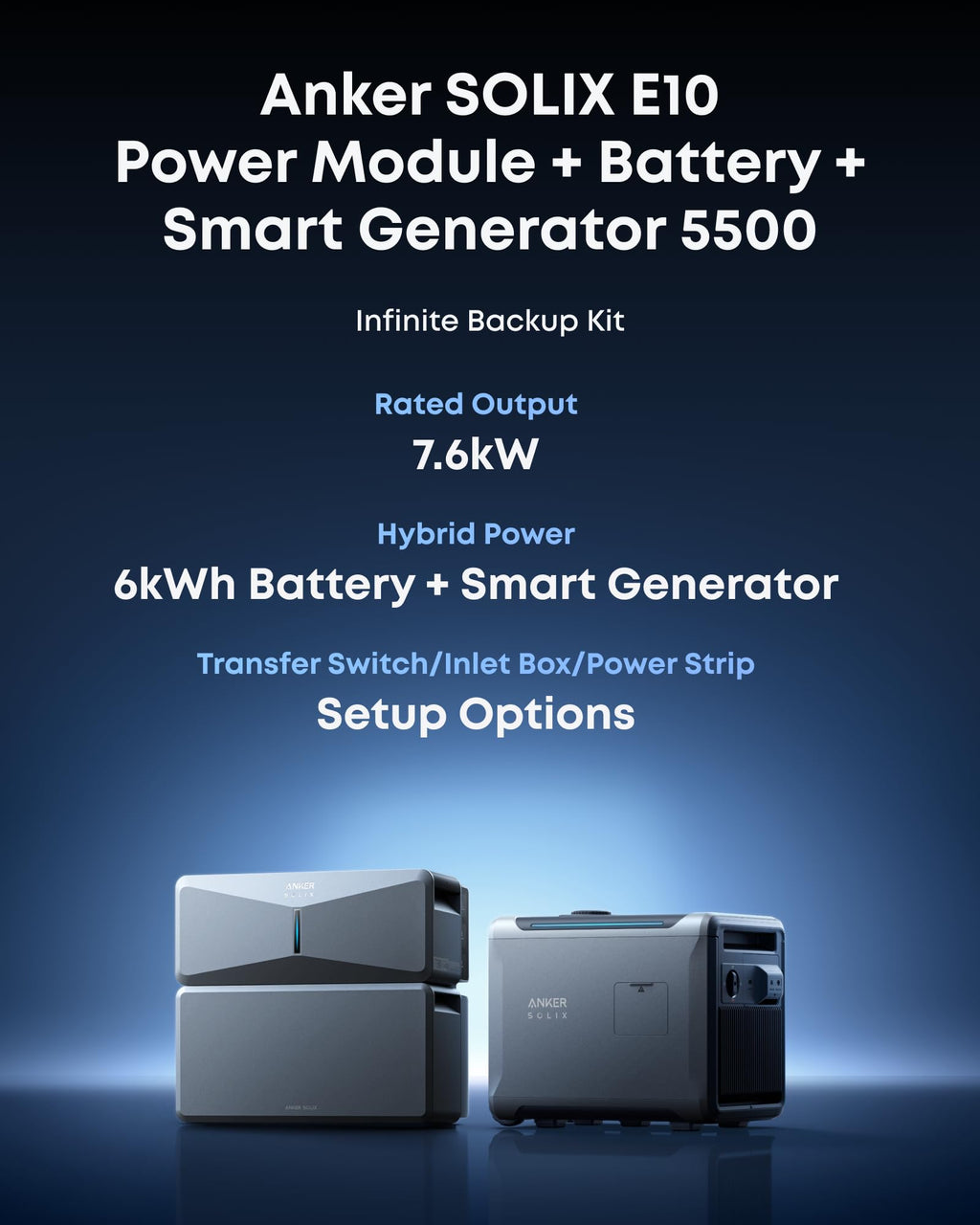 Anker SOLIX B6000 Battery Module for E10, 6kWh Expandable Capacity, Unlock 10kW Turbo Output, Automotive-Grade LFP Cells, 10-Year Lifespan, 4,000+ Cycles, UL 9540A Certified