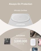 Anker MagGo 3 in 1 iPhone 17 Charging Station, MagSafe-Compatible Wireless Charger Stand, Qi2 Certified 15W Foldable Charger for iPhone 17/16/15/14/13/12, AirPods, Apple Watch Ultra(Adapter Included)