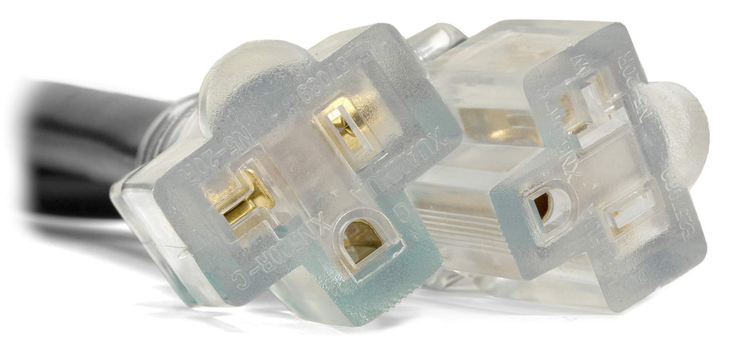 WEN PC3352 3 Feet 10-Gauge SJTW Generator Extension Cord Splitter (converts TT-30R to Two 5-20R outlets)
