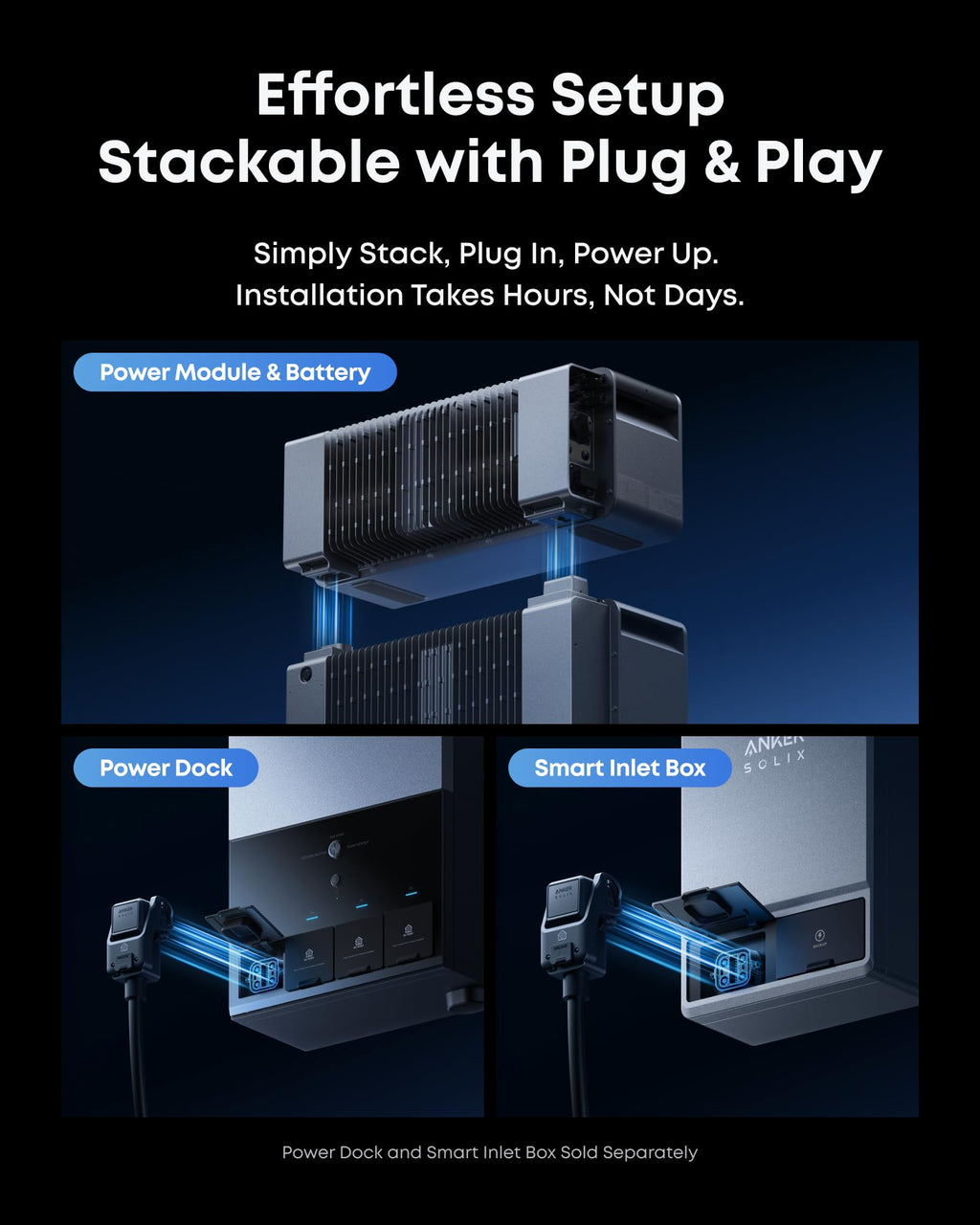 Anker SOLIX E10, Extra Battery, 12kWh Expandable to 90kWh, 10kW Turbo Output, 9kW Solar Input, Generator-Ready, NEMA 4, Up to 12-Month 0% APR