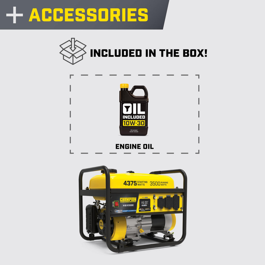Champion Power Equipment 4375-Watt RV Ready Portable Generator with Free 3-Year Warranty