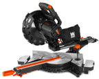 WEN MM0713 9.5-Amp 7.25-Inch Single Bevel Compact Sliding Compound Miter Saw with LED Cutline Guide, Black